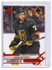 Gage Quinney 2020-21 Upper Deck Overtime Rookie Red Parallel Card #44 /99