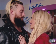 Enzo Amore & Lana Signed 8x10 Photo BAS COA NXT CJ Perry MLW Picture Autograph