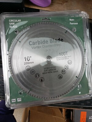 Vortex Diamond 10in 100T Carbide Circular Saw Blade VCBA10100 --NEWW 