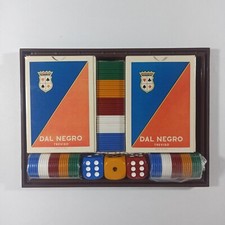Cofanetto carte da Poker Dal Negro in TRIPLEX con dadi E Fiches Vintage
