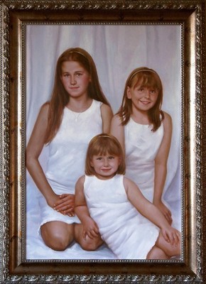 custom portrait painting from Photo, Hand Painted with oil on canvas
