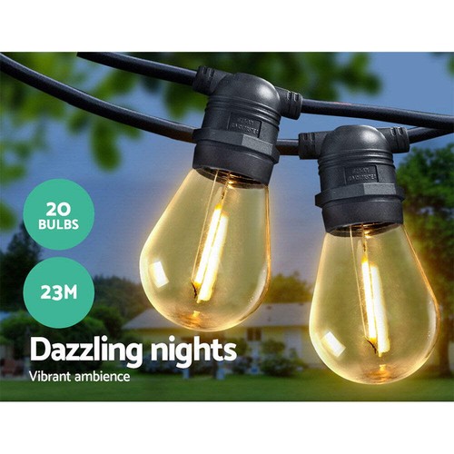 23m LED Festoon String Lights Christmas Decorations Wedding Party Outdoor Garden - Picture 3 of 8