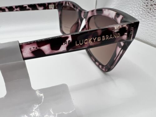 Occhiali da sole quadrati unisex nuovi con etichette Lucky Brand DUSK - guscio tartaruga / viola / rosa - Foto 16 di 19