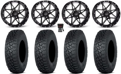 ITP Tornado 14'' Wheels Black 28'' Tenacity XNR Tires Can-Am Defender