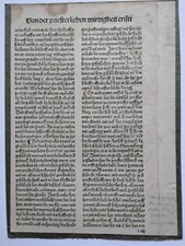 1491 LIŚĆ "SCHATZBEHALTER", DOSKONAŁY PRZYKŁAD NIEMIECKIEGO DRUKU INKUNABULUM
