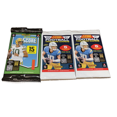 2025 Score Football 15 Card Pack &(2)2024 Score Football 5 Card Packs-Free Ship-