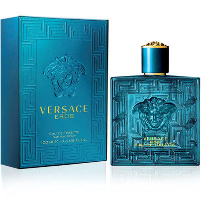 VERSACE EROS BY VERSACE 3.4 oz EAU DE TOILETTE SPRAY FOR MEN NEW & SEALED