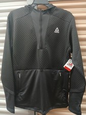 Reebok Men's Half Zip Hoodie Black Size Large NWT