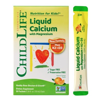 ChildLife Essentials Liquid Calcium Supplement for Kids Single Serve - Baby C...