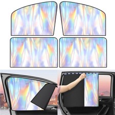 4PCS Magnetic Car Window Sun Shade Cover Privacy Curtain UV Protect Visor Shield
