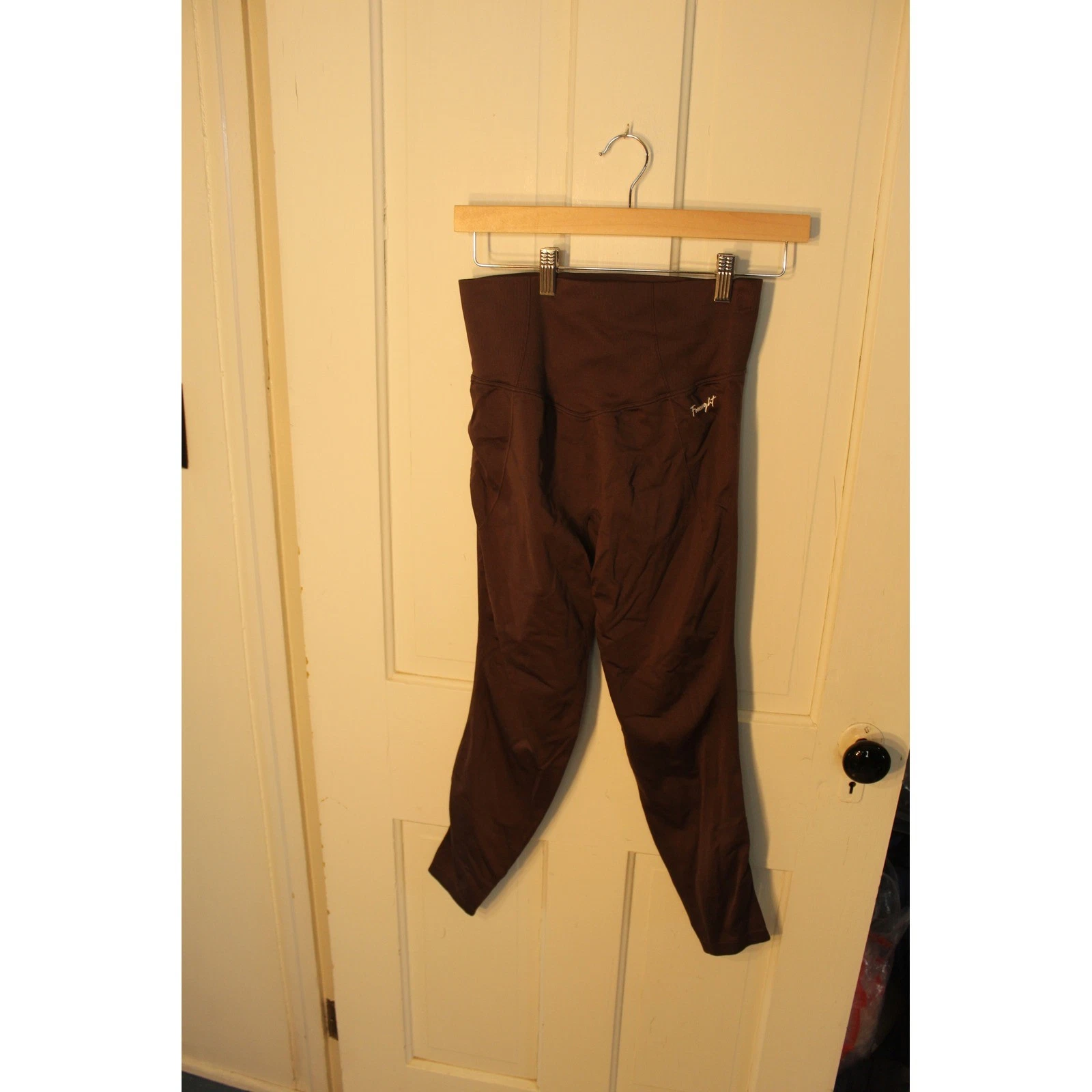 Fresought High Waisted Seamless Leggings Brown Women's Size L