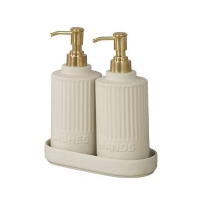 Spenderset mit Tablett HEIDI, 2 x 550 ml