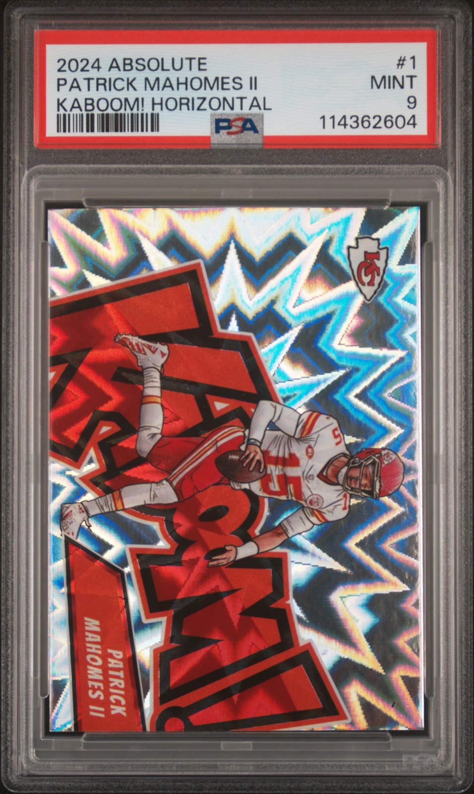 2024 PANINI ABSOLUTE KABOOM! HORIZONTAL #1 PATRICK MAHOMES II PSA 9