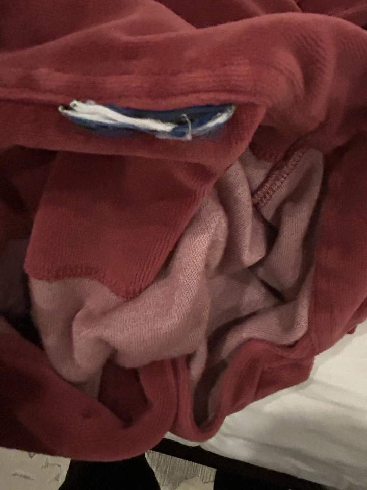 Camisa para Hombres John Blair XL Rojo Terciopelo Bandas Pullover Bolsillo De Colección Acogedora Foto 3 de 4