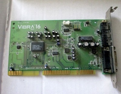 Creative Sound Blaster CT4180 Vibra 16 ISA Sound Card For 386/486/586 PC