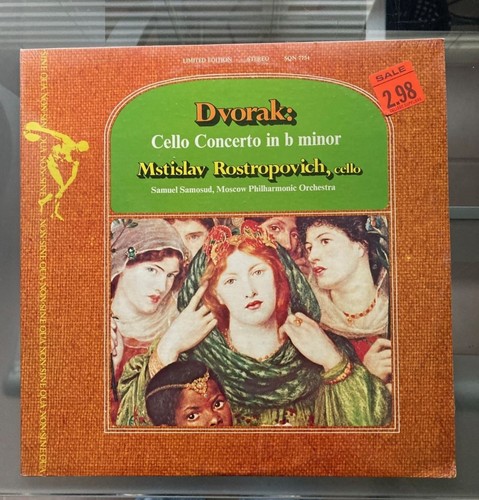 MSTISLAV ROSTROPOVICH / CELLO ~ DVORAK CELLOKONZERT ~ LP 1975 STEREO VERSIEGELT