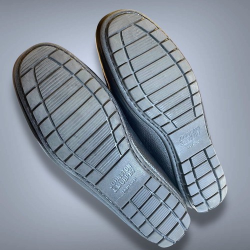 Neu ohne Etikett Herren Größe 10 Johnston & Murphy schwarz Kiesel Leder Penny Driver Halbschuh - Bild 11 von 22