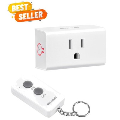 Remote Control Outlet, Wireless Light Switch - Keychain Remote, 15 AMP, 100FT...