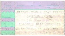 Jackson Browne John Hiatt Ticket Stub July 27 1994 Saratoga Springs New York