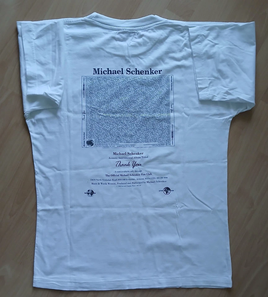 The Michael Schenker Story Live / Handsigniert T-Shirt RARE  wie Neu 100% - Bild 2 von 3