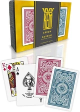 Arrow Red and Blue Plastic Playing Cards, Standard Index, Bridge Size, Premium P