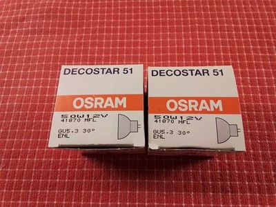 2 Stück Osram Halogen Decostar 51 MFL 41870 Gu5,3 12V 50W 30° ENL 51mm Neu+OVP