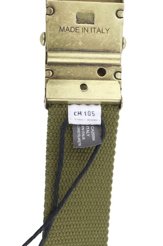 DIESEL B-Comba Men Belt 105 CM Brown Green Camouflage Plate Buckle Logo Casual - Picture 7 of 8