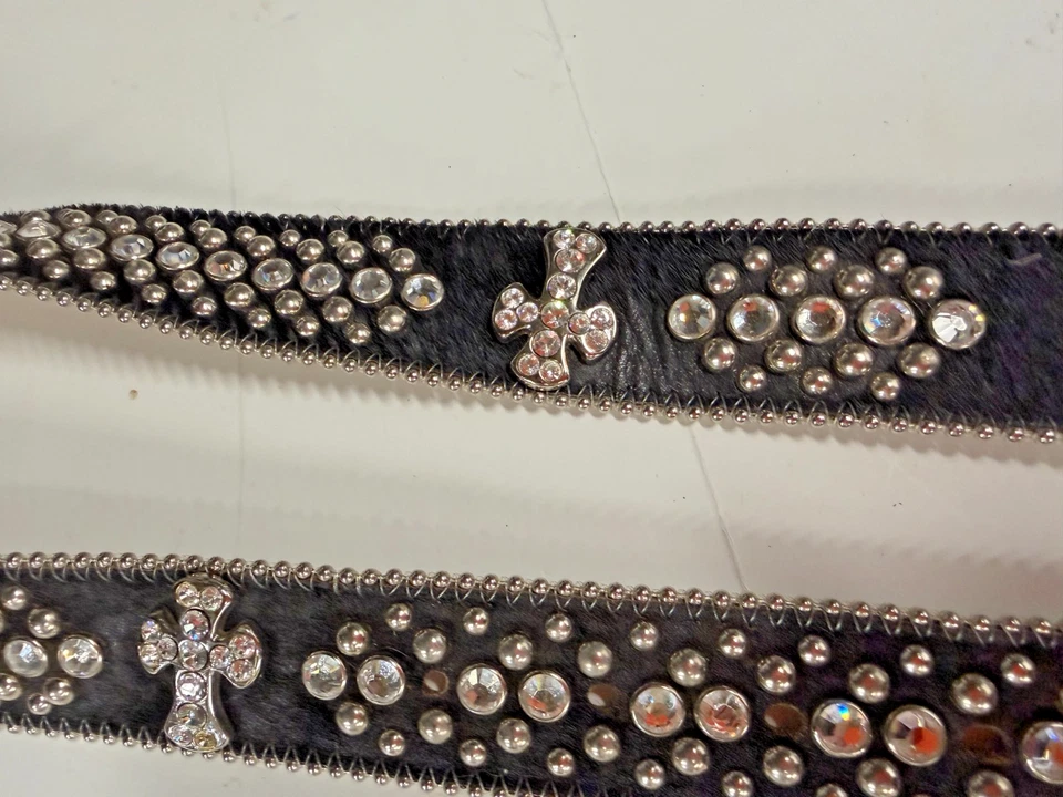 B.B. Cinturón Simon Cristal Brillo Talla XL Cruz Occidental Pesada 34-38 en VER NOTAS Foto 2 de 4