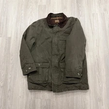 Vintage St Johns Bay Chore Coat Men's Large Utility Barn Outdoors Flannel Lined