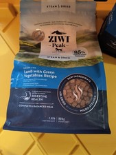 Ziwi Peak Steam  Dried Dog Food Grass Fed Lamb w/Green Vegetables Recipe 1.8lbs
