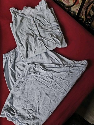 'identic'Damen-Kurzarm-Schlafanzug,kurze Hose;Gr. XXXX/60/62;blau-weiß-gestreift