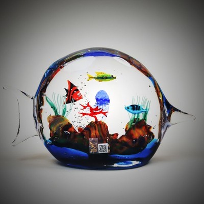 Achille D'Este Murano Glass Fish Sculpture Art Murano Glass Maestro