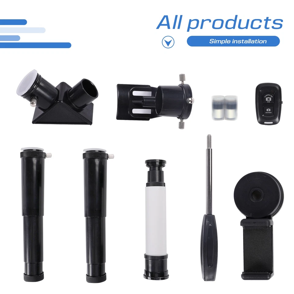 Telescopio astronómico 300 mm 150X con adaptador de teléfono trípode visualización HD para niños Foto 2 de 4