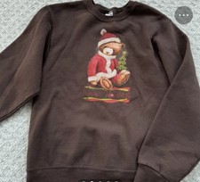 Vintage Santa Bear Christmas Crewneck Sweatshirt Small