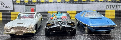 #ad Lot Of 3 Husky Corgi Jrs Cars Batmobile Bond’s Aston Martin amp; Man From UNCLE $75.00