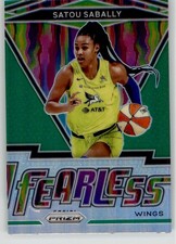 Satou Sabally 2021 Panini Prizm WNBA Fearless Prizms Green 2 Dallas Wings