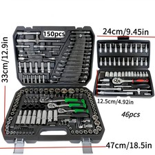 46pcs Auto Mechanical Tool Set Socket Wrench Ratchet Car Repair Kit 46p Only 46pcs Auto Mechanical Tool Set Socket Wrench Ratchet Car Repair Kit 46p Only