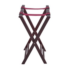 Winco Folding Tray Stand, 34-Inch, Mahogany