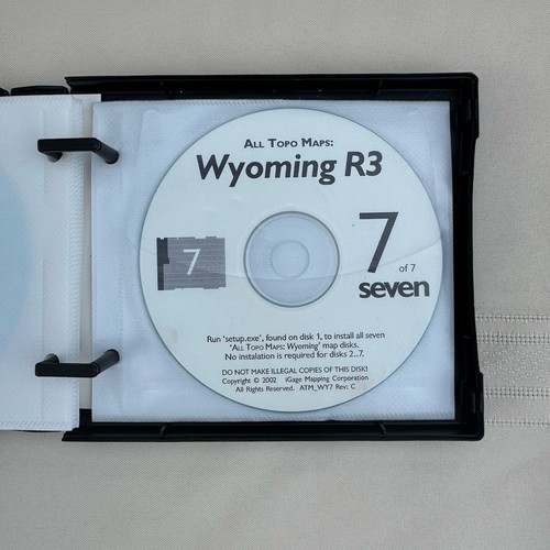 Toutes les cartes Topo : Wyoming R3 8789 iGage PC ordinateur Windows 95 98 2000 USG CD set - Photo 12/13