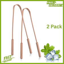 Tongue Scraper for Adults 2 Pack 100 Copper Tongue Scrubber Easy to Use T