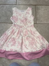 Girls Size 10 Pink And White Easter Formal Dress Floral