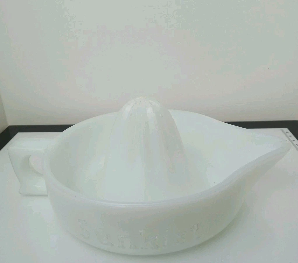 Vintage Sunkist Milk Glass Juicer Reamer White Citrus Squeezer MCM Kitchen Decor