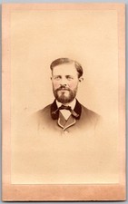Antique CDV Circa 1860s O.B. De Morat Handsome Man with Beard Philadelphia
