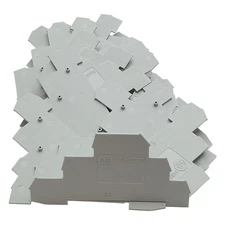 Lot of 34 Allen Bradley 1492-EBTF3 Terminal Block End Barrier, Gray