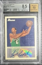 Bill Russell - 2009-10 Bowman '48 Autographs - Signed HOF - BGS 8.5 / Auto 10