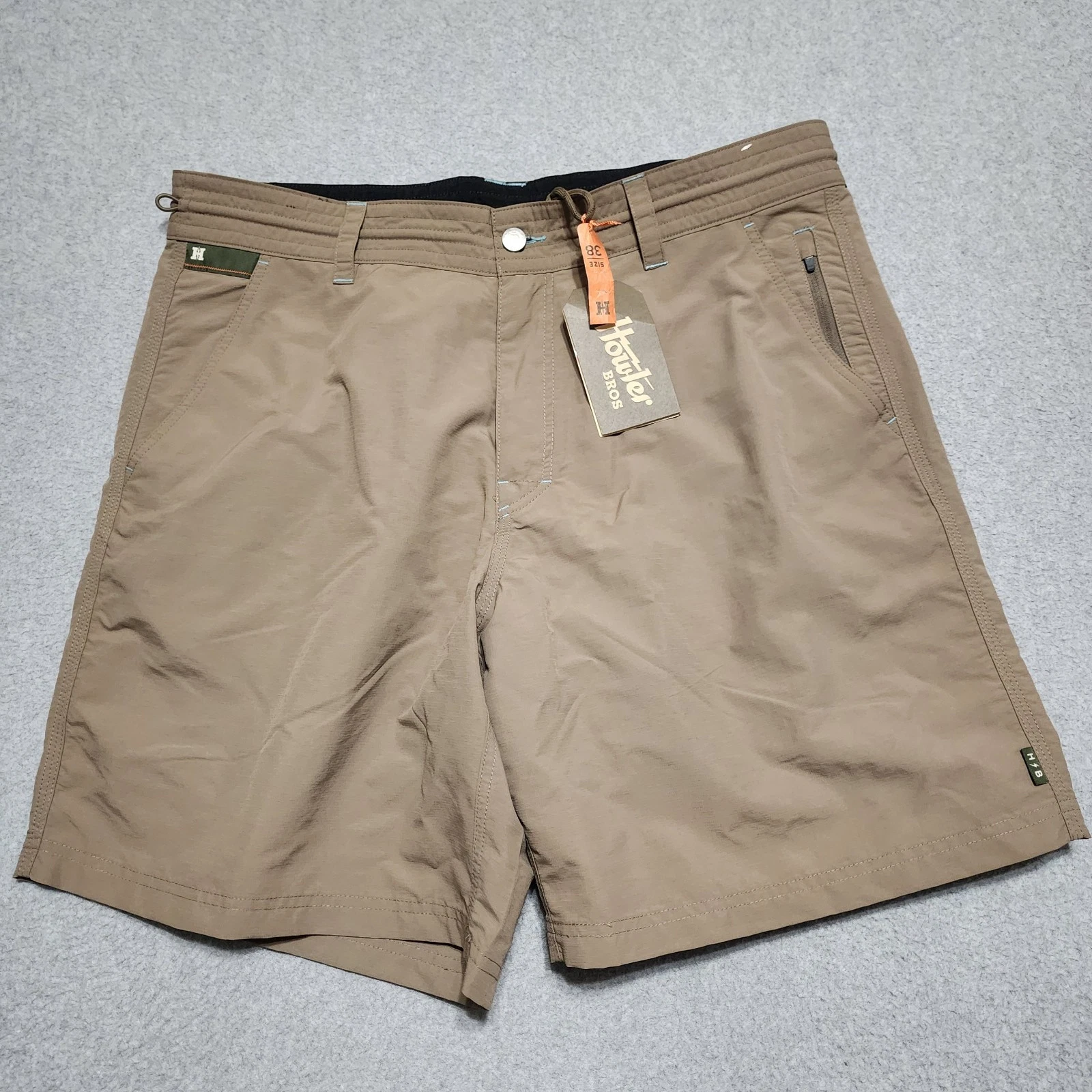 Howler Bros Hybrid Horizon 2.0 Men's Ripstop Brown Shorts Size 38 NWT NEW 1340