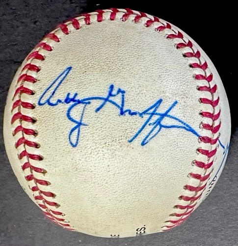 Gioco triplo gioco Durham Bulls 1993 usato lettera baseball dal manager firmata (3) - Foto 4 di 6
