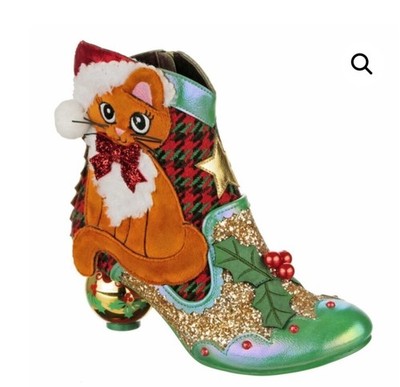 Irregular Choice Christmas Kitty Boots Schuhe Weihnachts Stiefeletten Größe UK4 EU37