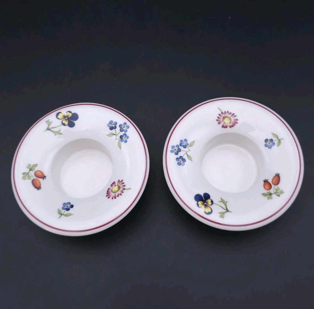 Villeroy and Boch Petite Fleur Pair of Votive Candle Holders