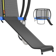 Universal Trampoline Slide Ladder for 10/12/14/15FT Trampolines, Black and Si...
